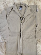 Bulwark CEC2KH5 Excel Flame Resistant Contractor Coverall - 42 LN khaki