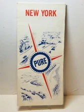 1967 New York Road Map - Pure Oil