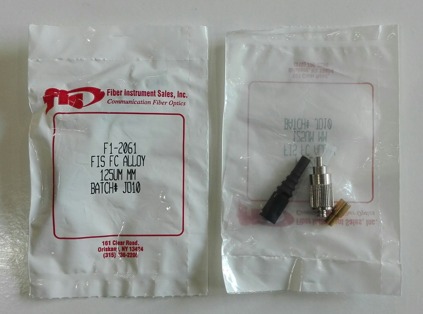 FC PC fiber optic connector, alloy ferrule, 125µM ID, FIS Branded. | eBay