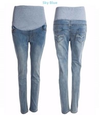 Jean de maternité over bump skinny droit grossesse denim pantalon intérieur jambe 26 pouces