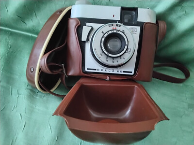 Bilora Bella 66 6x6mm Rollfilmkamera mit Achromat 1:8 mit Ledertasche Vintage