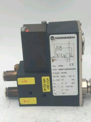 NORGREN VP22 A4106 Ver C Proportional Valve 4095712900002400 | eBay