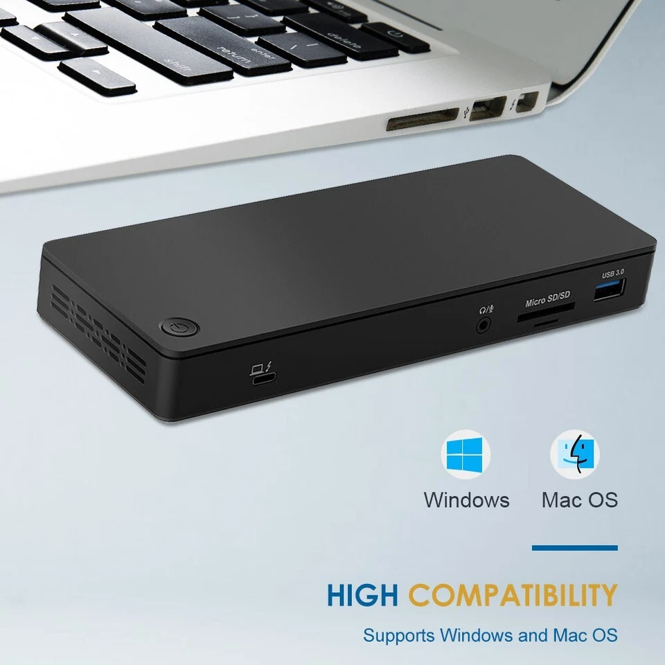 Thunderbolt 3 , 9 in 1 Universal 4k Docking Station Compatible with APPLE and PC - Image 2 of 4