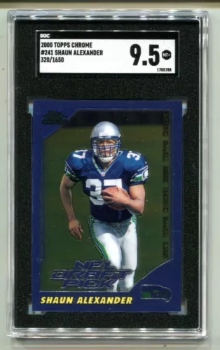2000 Topps Chrome Shaun alexander RC 320/1650 SGC 9.5 MINT+