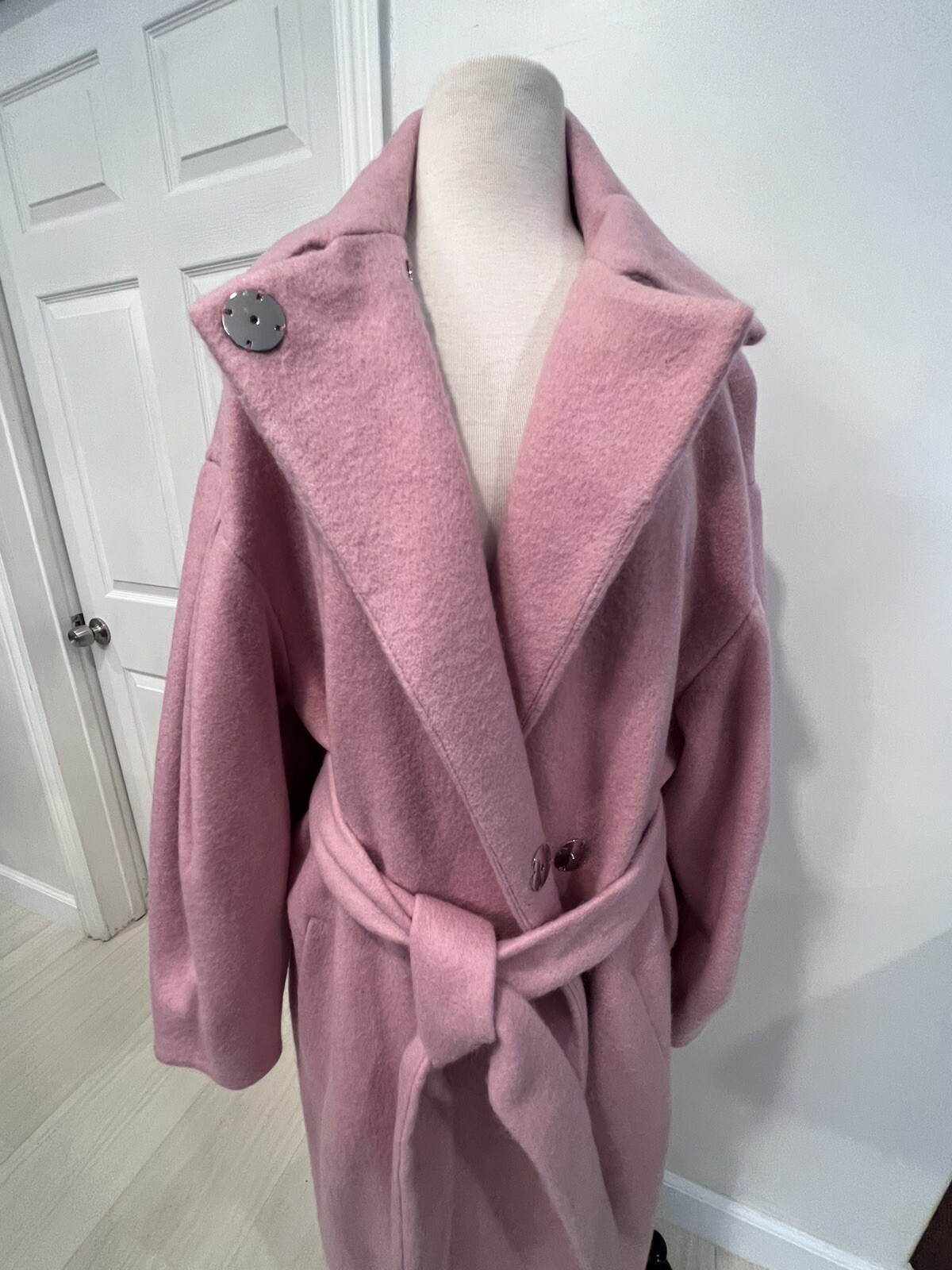 Women’s Long Coat Jacket Pink Sz 14 (US) PLUS SIZE OVERSIZED
