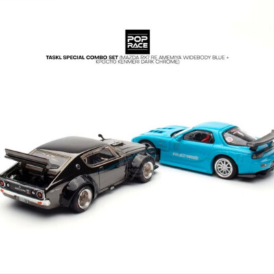POP RACE PR64-169 Mazda RX7 Widebody + Skyline KPGC110