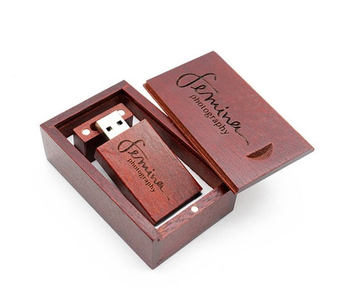 High quality Free Personalize Custom Logo Wood USB 3.0 2.0 Flash Pen Drive Box - Picture 6 of 11