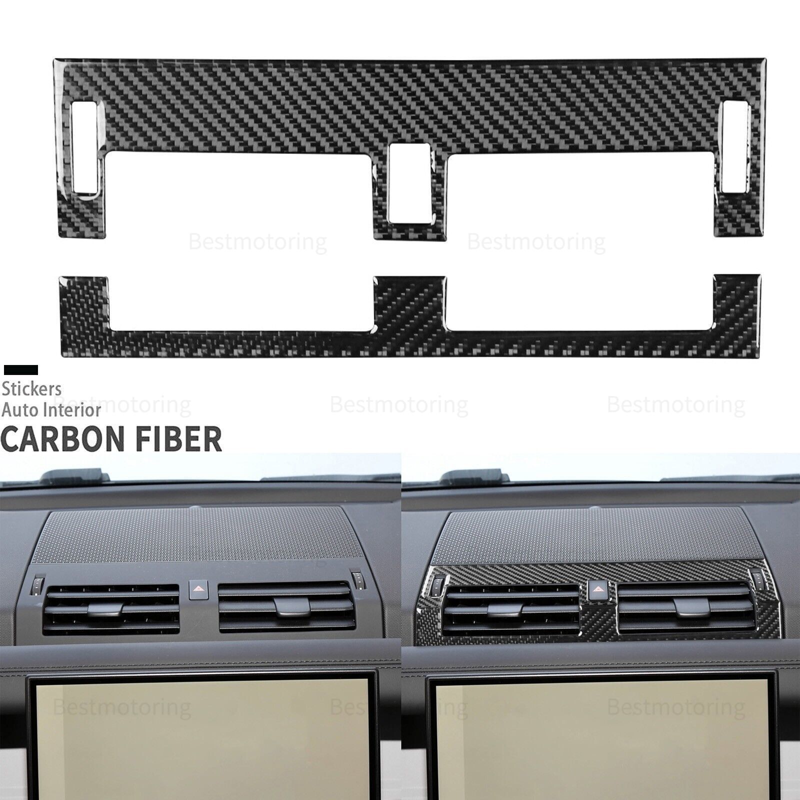 Real Carbon Fiber Central Air Vent Outlet Cover For Land Rover Defender 2020-24