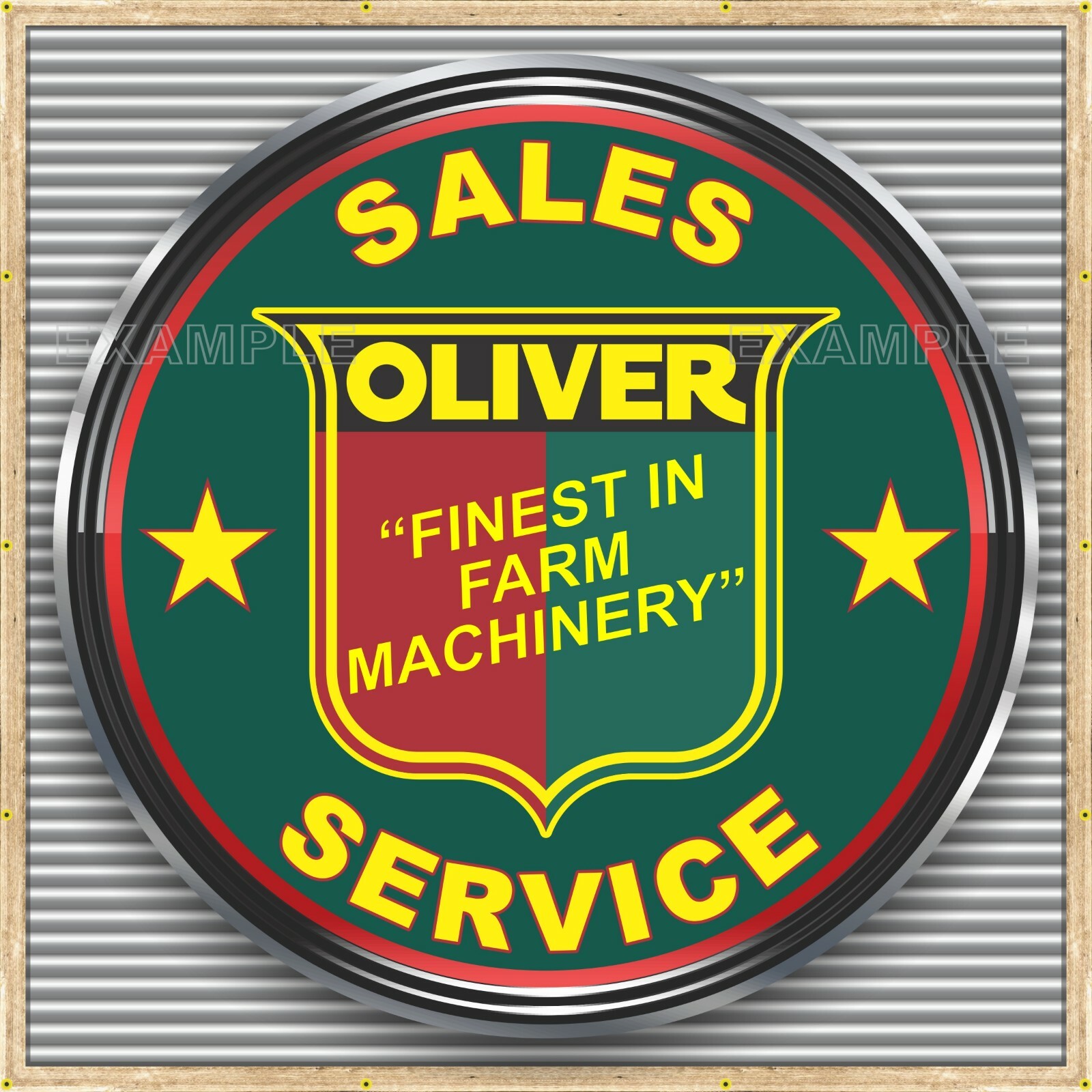 OLIVER TRACTOR FARM MACHINERY DEALER STYLE BANNER SIGN MURAL MED L XL