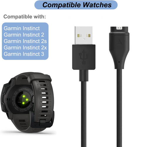 Charger for Garmin Instinct, Instinct 3 2 2S 2X, Replacement Charging Cable USB - Picture 2 of 12