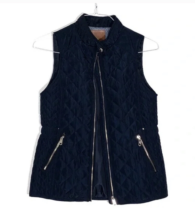 Haut Gilet Fille Zara 5-6 Ans Bleu Coton - Débardeur été Confortable