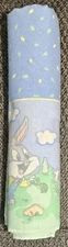 VTG 2000 Flannel Receiving Blanket Baby Looney Tunes Bugs Sylvester Made in USA