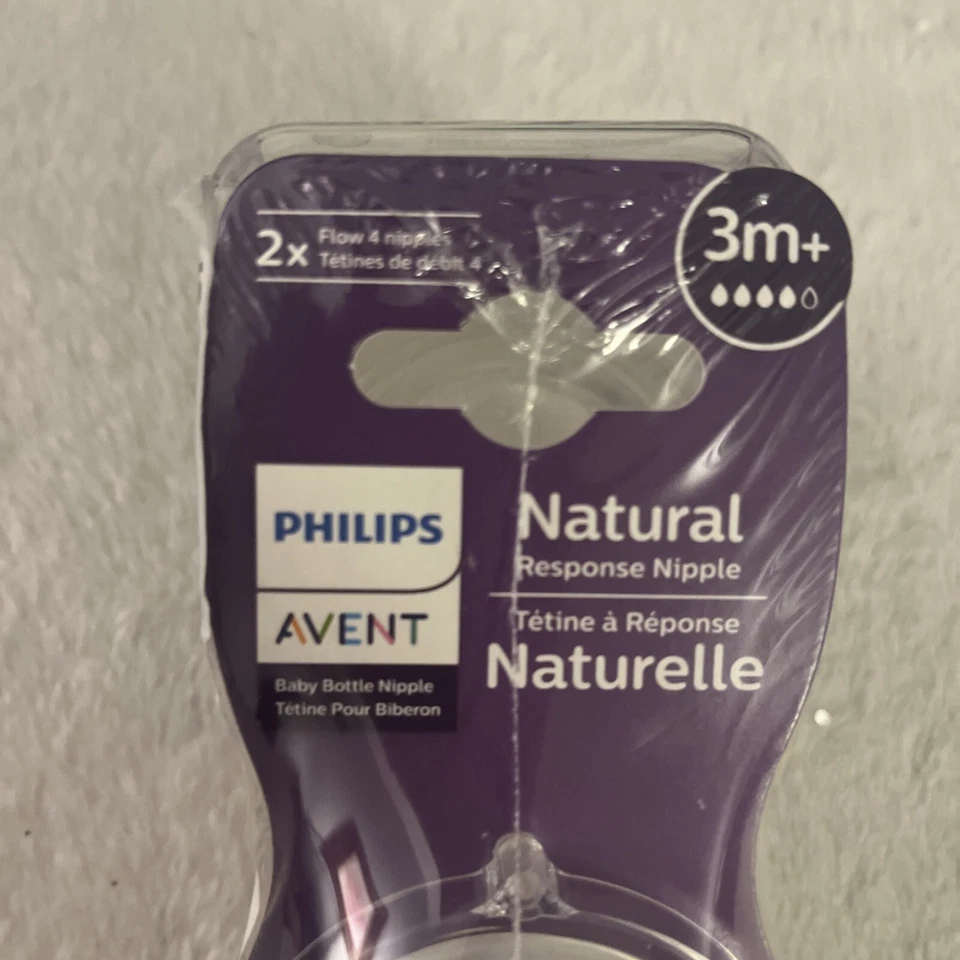 Philips Avent Pezón Biberón Respuesta Natural, 3m+ 4 Flujos Pezón Natural Foto 2 de 4