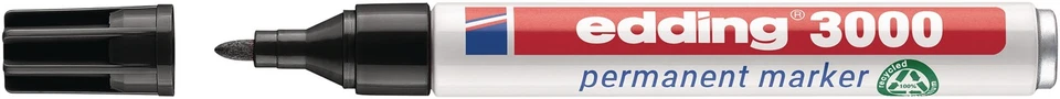 Permanentmarker 3000 schwarz Strich-B.1,5-3mm Rundspitze EDDING  Stift Marker