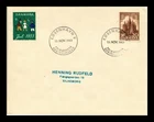 Dr Jim Stamps Denmark FDC 1000 Years of Kingdom Ribe Cathedral 1953 Christmas