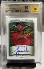 2017 UPPER DECK GOODWIN CHAMPIONS TIGER WOODS AUTO BGS 10 PRISTINE 10 AUTO