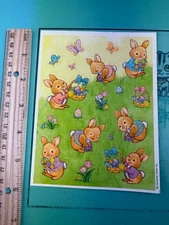 Vintage Sticker Sheet-Sparkley Egg Hunt