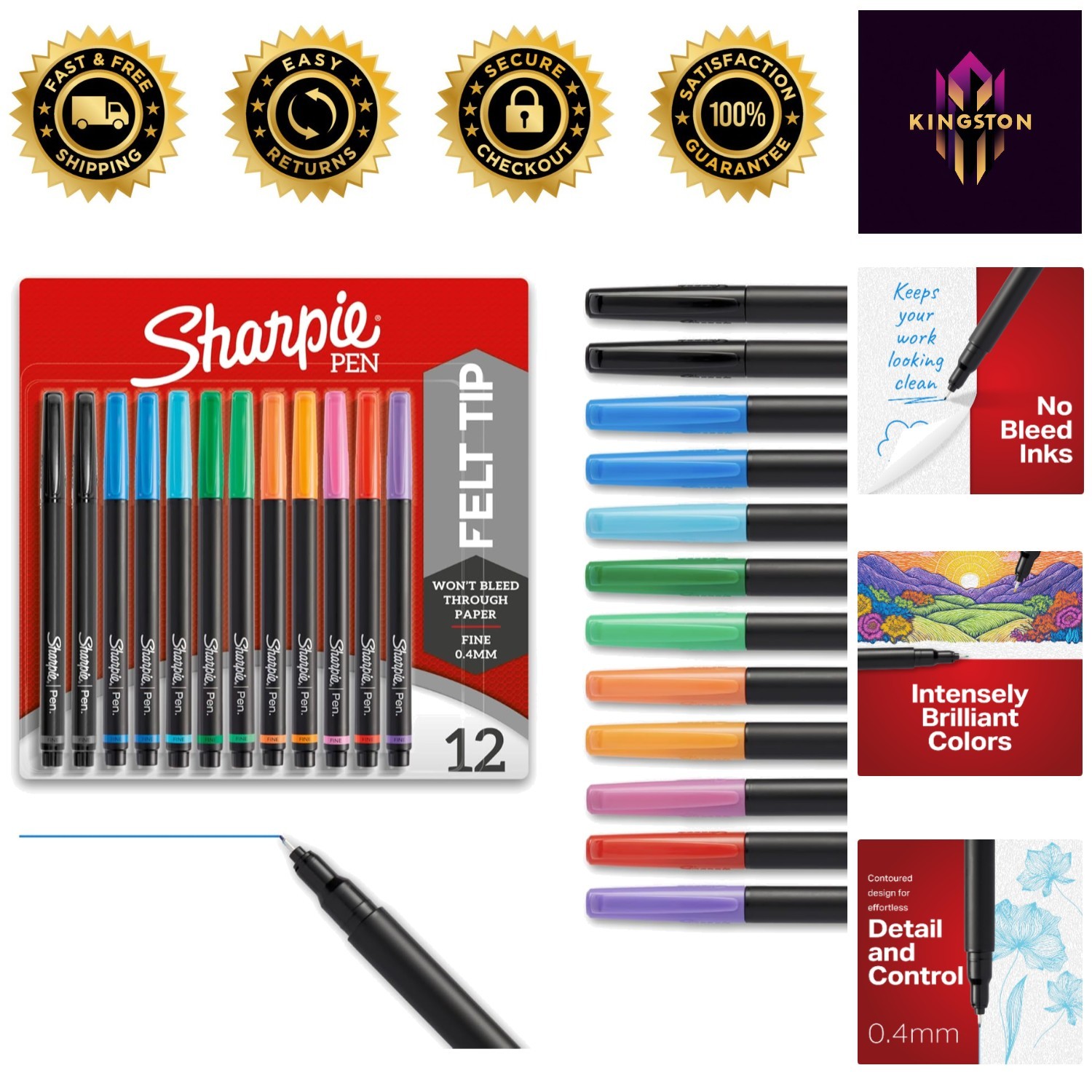 - Assorted Colors, 12 Pack For Journaling