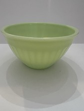 Jeanette Glass Jadeite 6 Mixing Bowl With Vertical Ribs