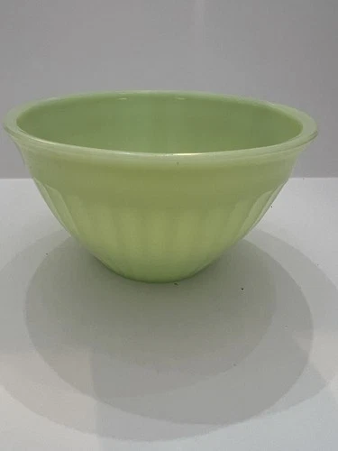 Jeanette Glass Jadeite 6” Mixing Bowl With Vertical Ribs