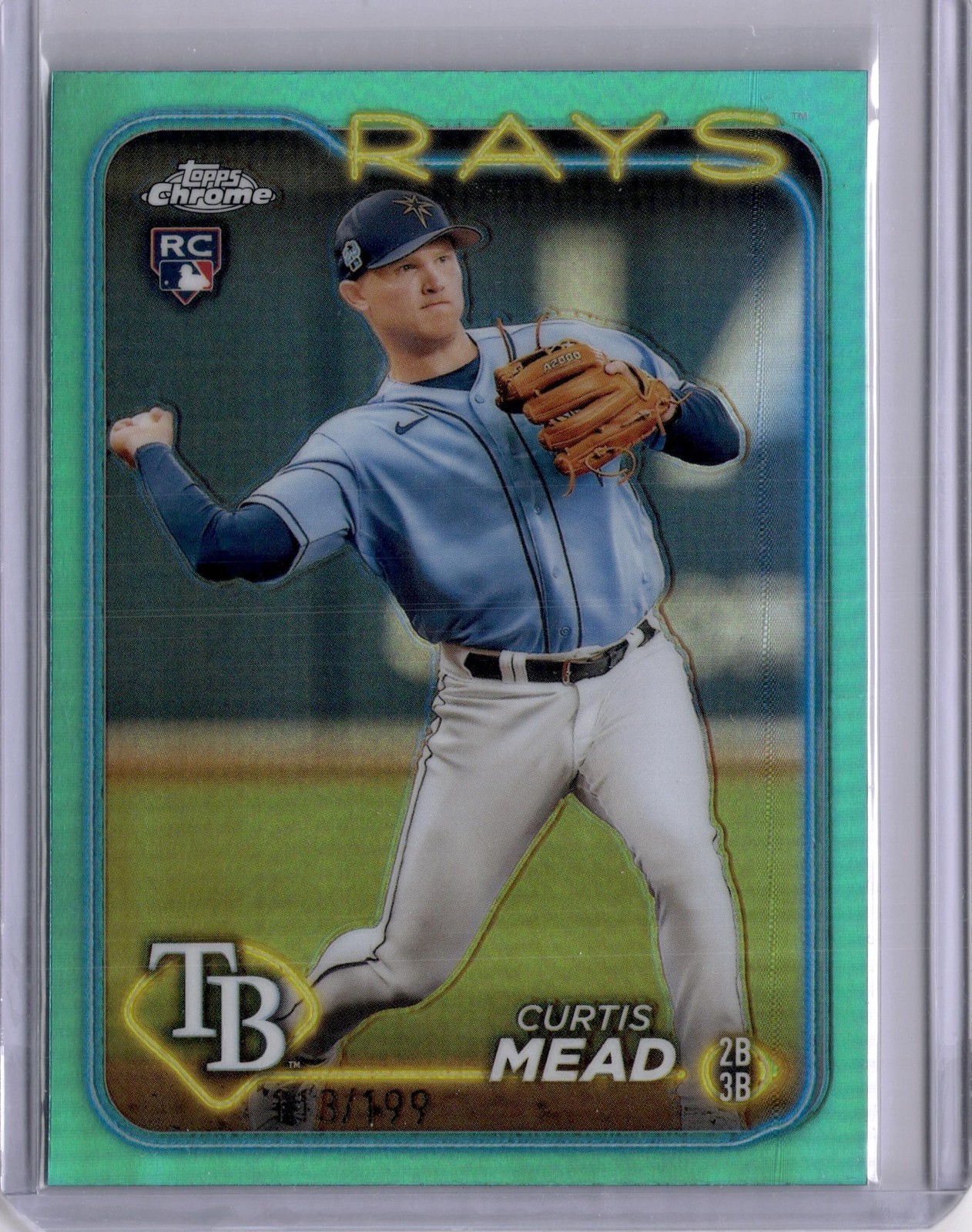 2024 Topps Chrome #209 Curtis Mead Aqua Refractors #/199