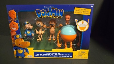 Dog Man Movie 5 Pack Figure Set Jakks Pacific NIB
