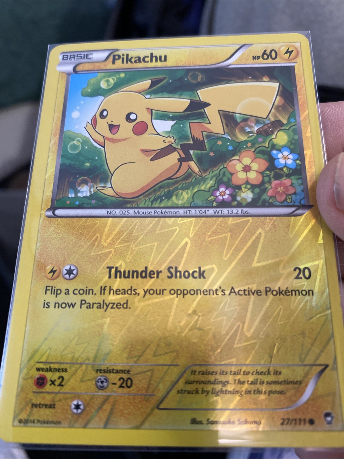 Pikachu 27/111 XY - Furious Fists Reverse Holo LP 77