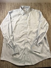 Brooks Brothers Dress Shirt Mens 17-35 Blue Solid Regent Non Iron Supima LS