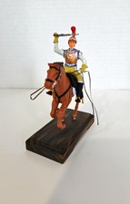 Napoleonic French Imperial Guard Hand Painted Lead Figure - Wood Base 4.50" Tall