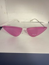 Womens Pink Cat Eye Gothic Metal Rim Retro Design Sunglasses