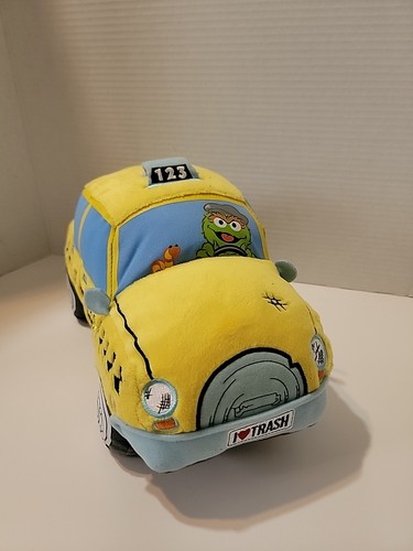 Sesame Street Oscar the Grouch Plush Wacky Taxi Cab Car Sesame Place Pillow - Picture 2 of 6