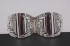 Pair of pierced Sterling Silver napkin Rings, unengraved, Birmingham 1922