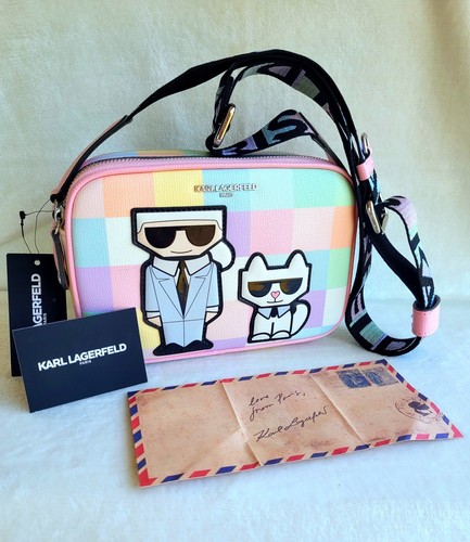 NWT KARL LAGERFELD Maybelle Crossbody Tote Blush Handbag