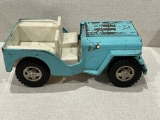 Vintage 1960s Blue Pressed Steel Tonka USA Jeep