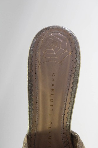 Charlotte Olympia Damen Sandalen Stiletto Metallic geknotet goldfarben Größe 38 - Bild 6 von 6