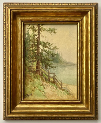 Victor Casenelli Antique Plein Air Michigan Landscape Impressionism SM Painting