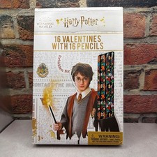 Harry Potter 16 Valentines With 16 Pencils Kids Gift Set New
