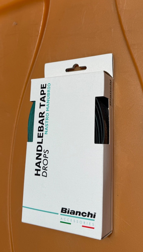 GENUINE BIANCHI "DROPS" NASTRO MANUBRIO BLK/CK16 BIANCHI LOGO HANDLEBAR TAPE NEW - Picture 9 of 9