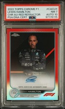 2022 Topps Chrome F1 Formula 1 Lewis Hamilton Red Autograph /5 PSA 10 Auto