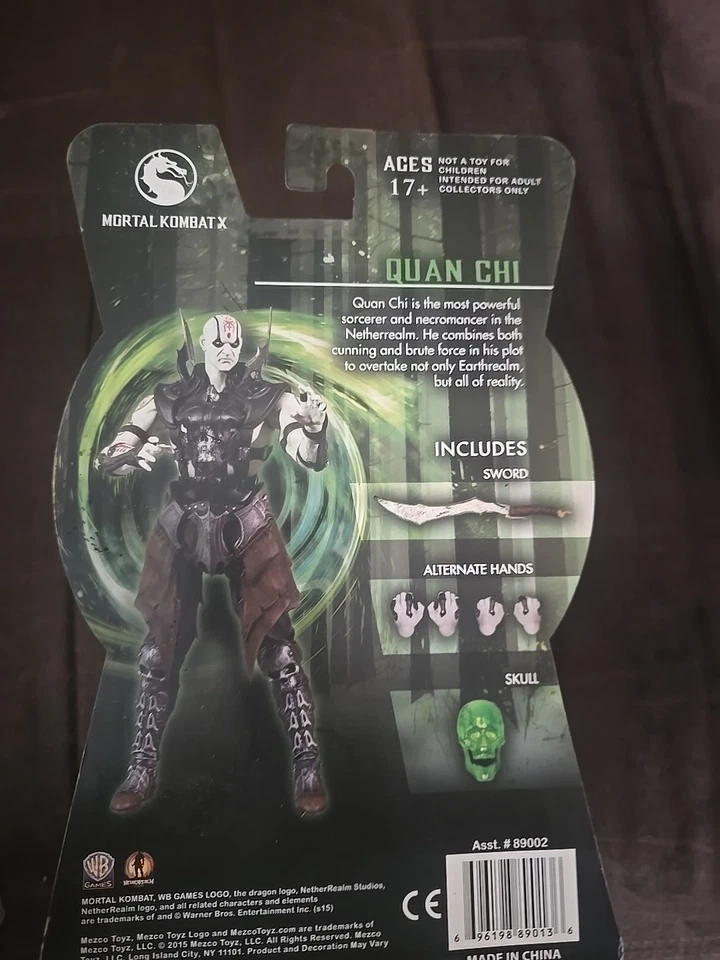 6-дюймовая экшн-фигурка Mortal Kombat X Series 2 QUAN CHI Mezco Toyz — новая в коробке - Изображение 2 из 2