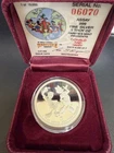 Proof Silver 1988 Donald & Daisy Disney Around The World 1 oz w/ Box & COA