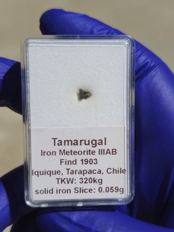 Tamarugal IIIAB Iron Meteorite 0.059g  Fragments Chile 1903 w/ COA