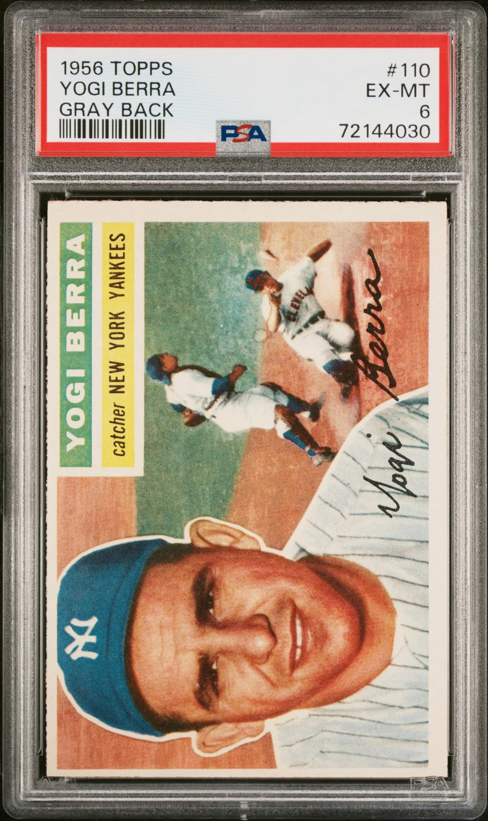 1956 Topps Yogi Berra #110 Gray Back PSA 6