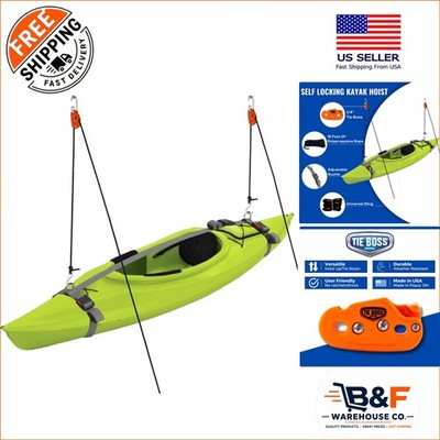 Effortless Kayak Storage Solution with Self-Locking Hoist   8ft to 10ft Ceilings