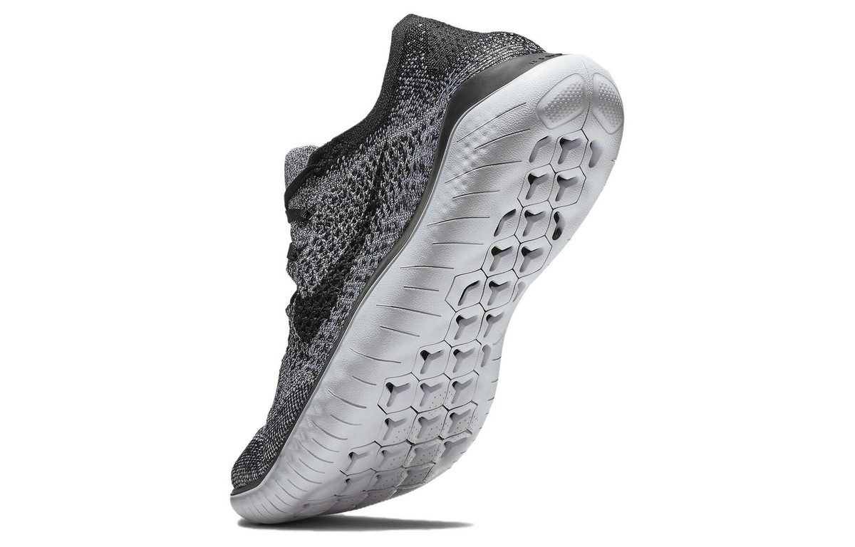 Nike Free RN 2018 Mens Running Shoes Black White Volt Size 9 942838 101 Nike Free Rn Flyknit 2018 White Black - 942838-101 | eBay main image 3