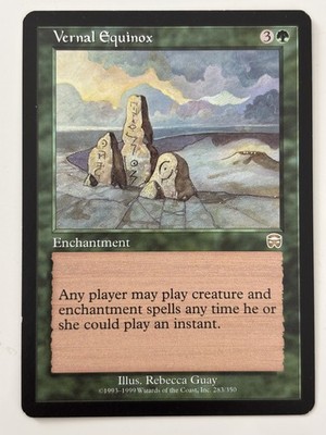Vernal Equinox Mecadian Masques Light Play MTG Magic the Gathering