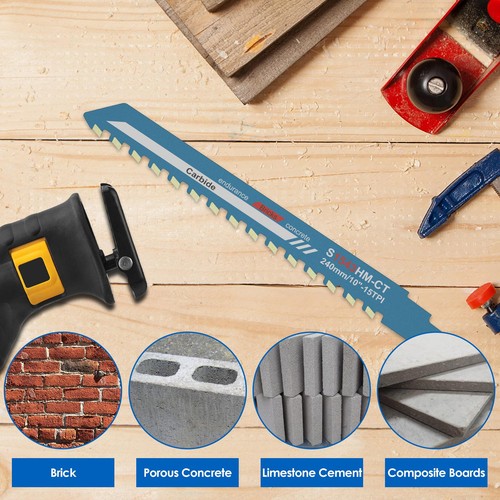 NEW 10-20" Reciprocating Saw Blades Set Alloy Steel for Brick Concrete Cutting - Picture 11 of 23
