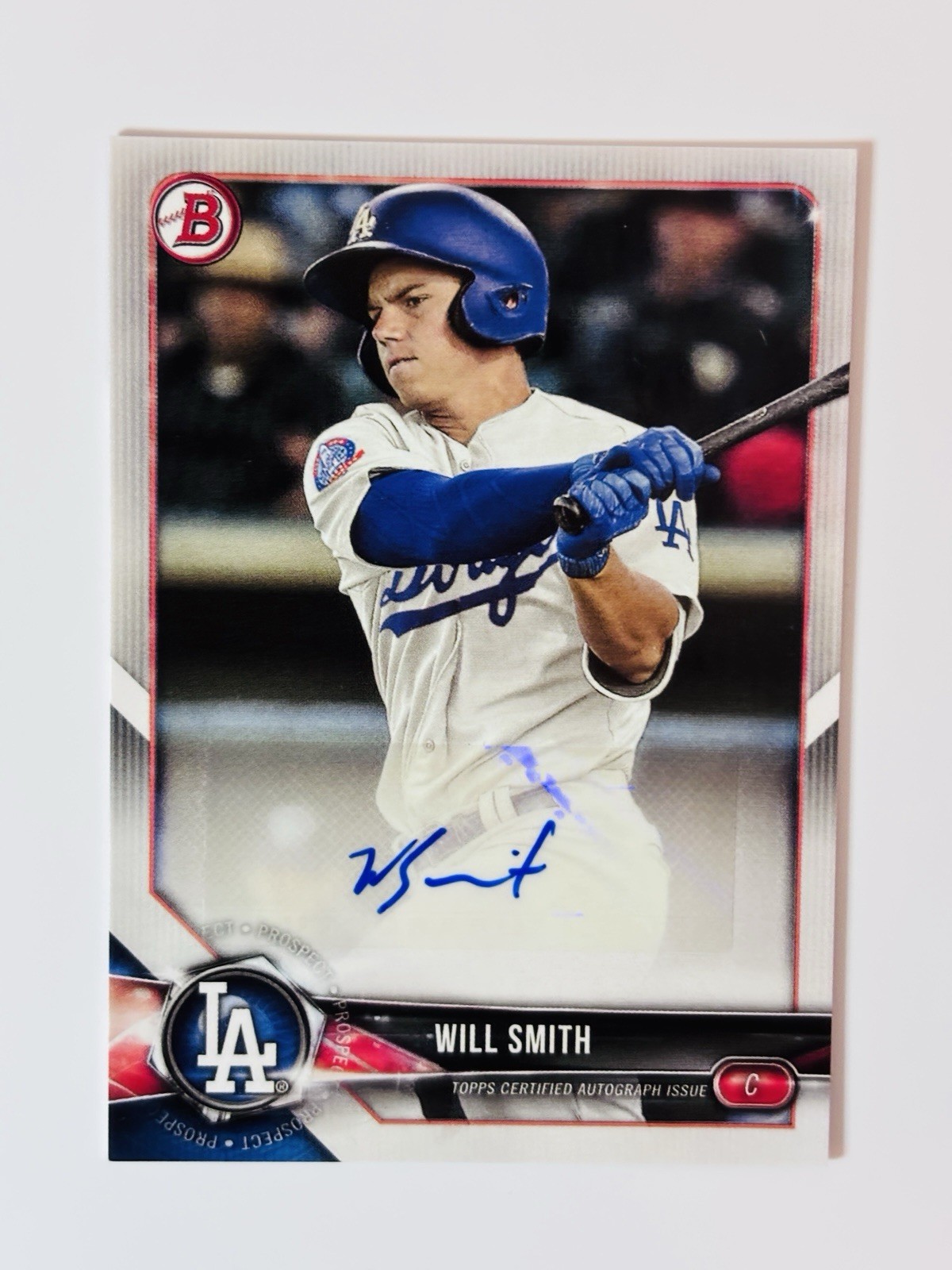 2018 Bowman Topps Will Smith Los Angeles Dodgers Prospect Auto #PA-WS