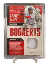 2017 Panini Chronicles - Swatches #CS-XB Xander Bogaerts /499 (MEM) Red Sox