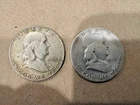 Lot Of 2 Franklin Half Dollars 1951 And 1954